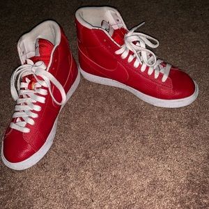 Red Nike Blazers